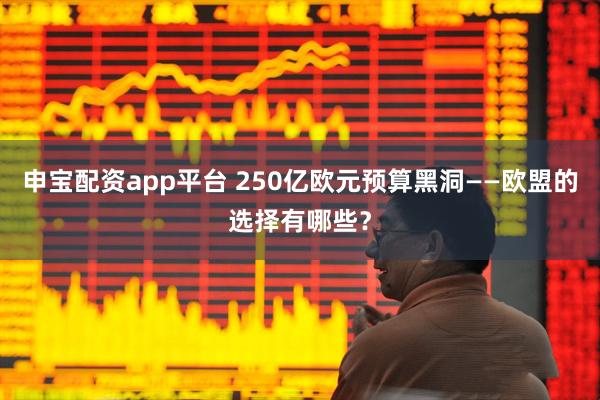 申宝配资app平台 250亿欧元预算黑洞——欧盟的选择有哪些？