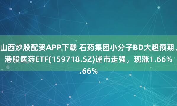 山西炒股配资APP下载 石药集团小分子BD大超预期，港股医药ETF(159718.SZ)逆市走强，现涨1.66%